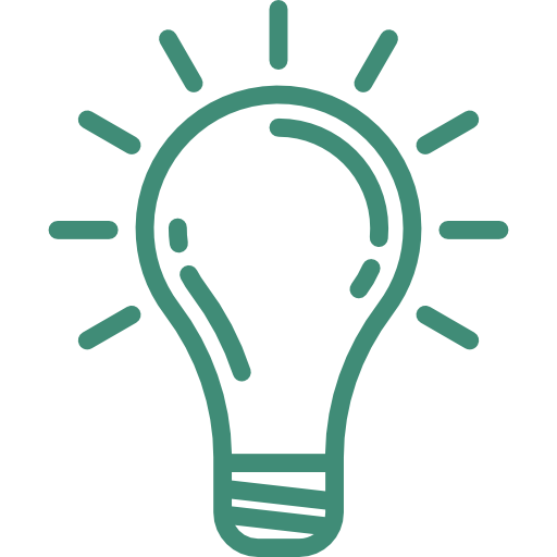 Insights icon showing a lightbulb